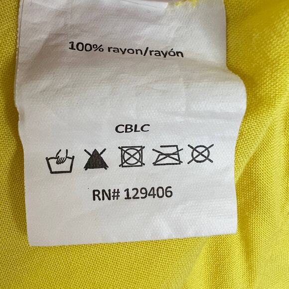 VENUS Yellow White Boho Tassel Strappy Cold Shoulder Swim Beach Cover Up Dress S - Picture 11 of 12